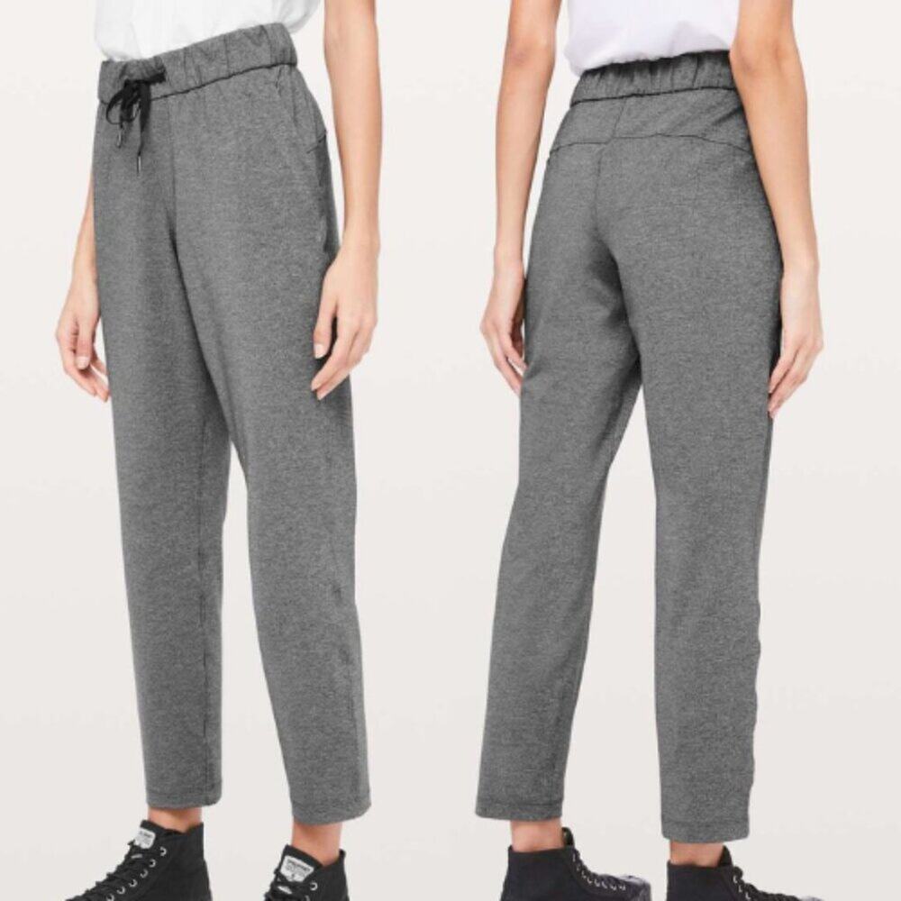 Lululemon Athletica Women's On The Fly Pant *27" Heathered Black Size 2